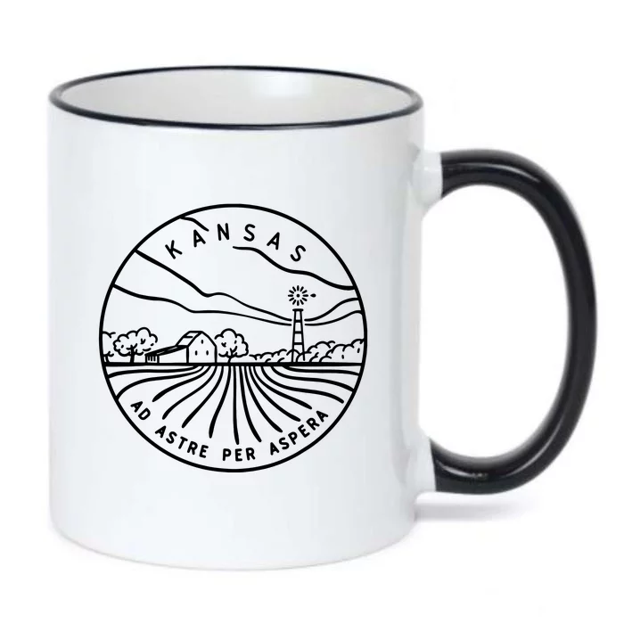 Kansas 1861 State Of Kansas Black Color Changing Mug