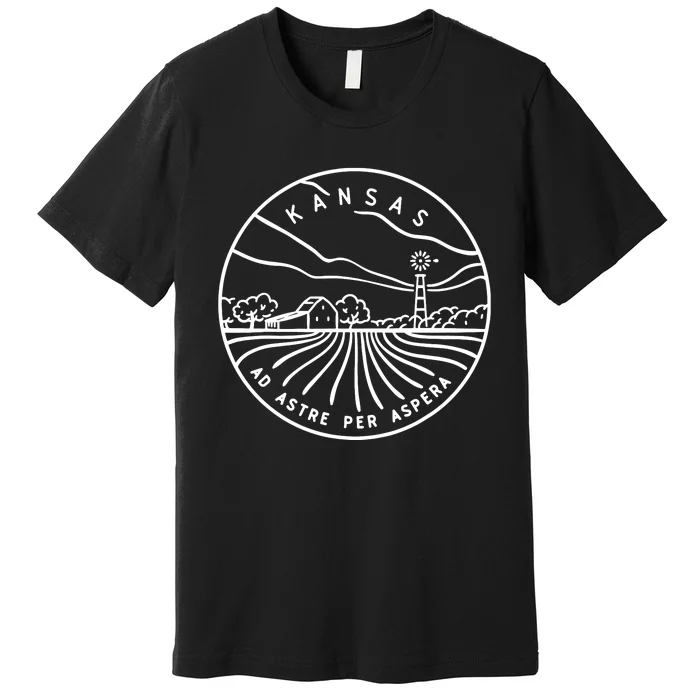 Kansas 1861 State Of Kansas Premium T-Shirt