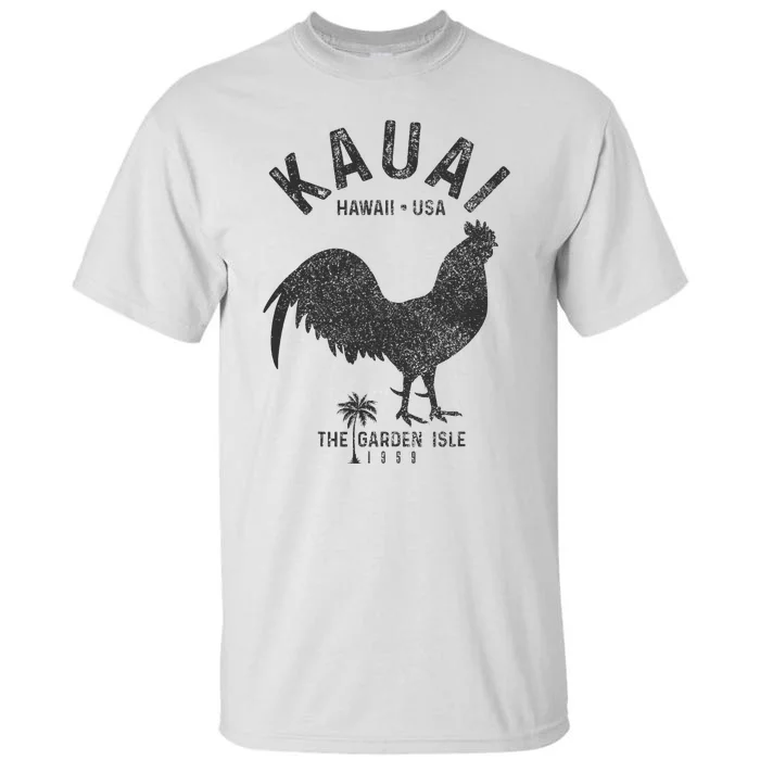 Kauai 1959 The Garden Isle Chicken Hawaii Vintage Hawaiian Tall T-Shirt