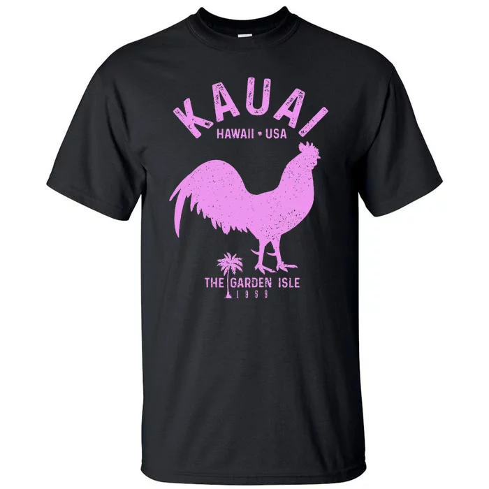 Kauai 1959 The Garden Isle Chicken Hawaii Vintage Hawaiian Tall T-Shirt