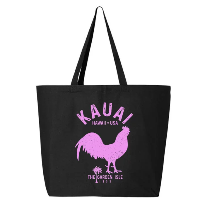 Kauai 1959 The Garden Isle Chicken Hawaii Vintage Hawaiian 25L Jumbo Tote