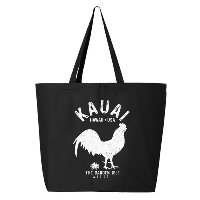 Kauai 1959 The Garden Isle Chicken Hawaii Vintage Hawaiian 25L Jumbo Tote