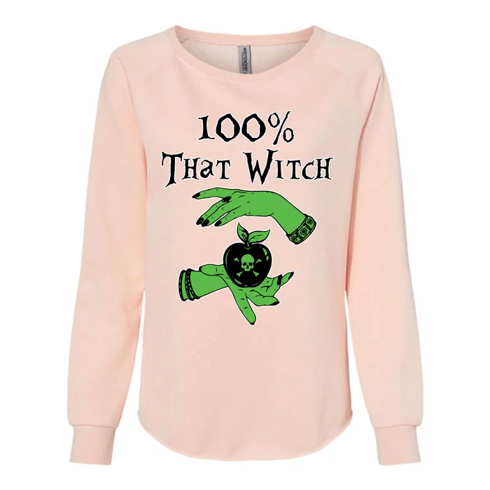 Kccreations 100% That Witch Gift Womens California Wash Sweatshirt