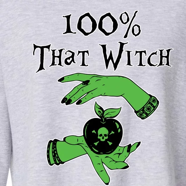 Kccreations 100% That Witch Gift Cropped Pullover Crew