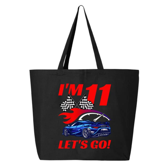 Kids 11 Year Old 11th Racing Racecar Birthday Party 25L Jumbo Tote