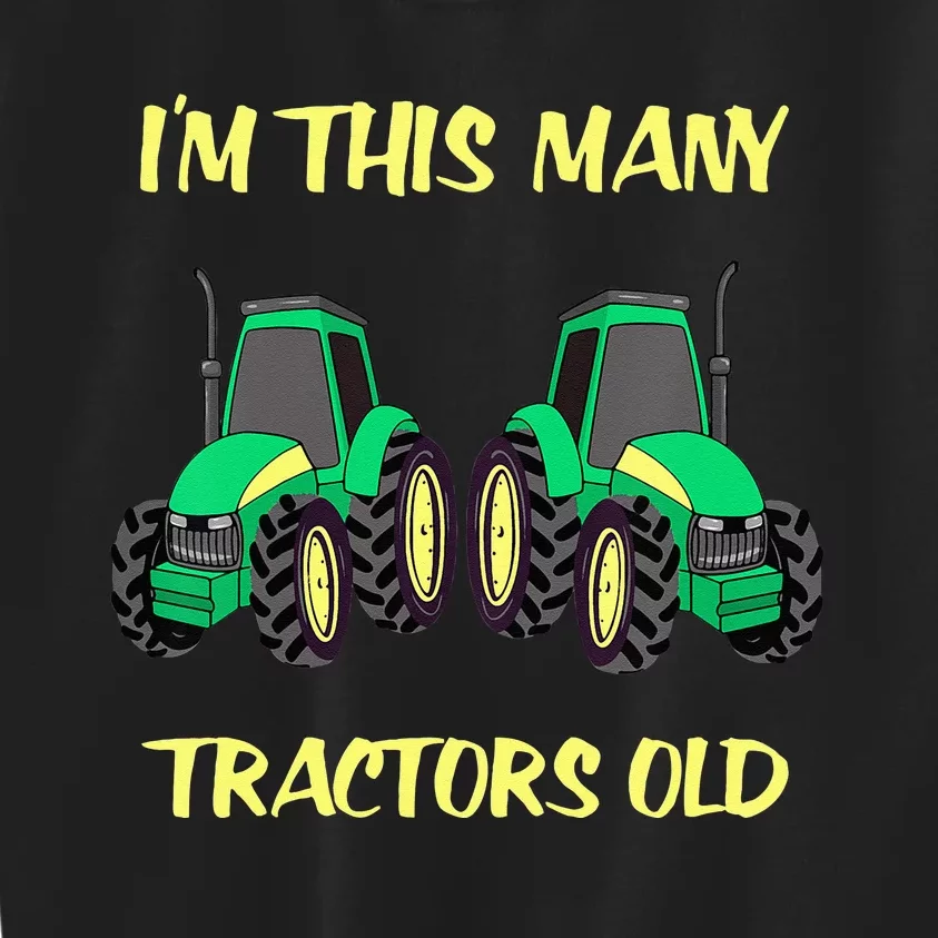 Kids 2 Birthday Tractor Im This Many Tractors Old Kids Sweatshirt