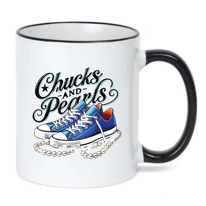 Kamala 2024 Chucks And Pearls Black Color Changing Mug