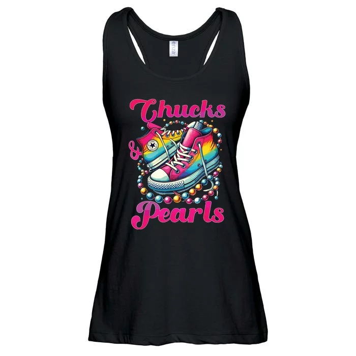 Kamala 2024 Chucks And Pearls Ladies Essential Flowy Tank