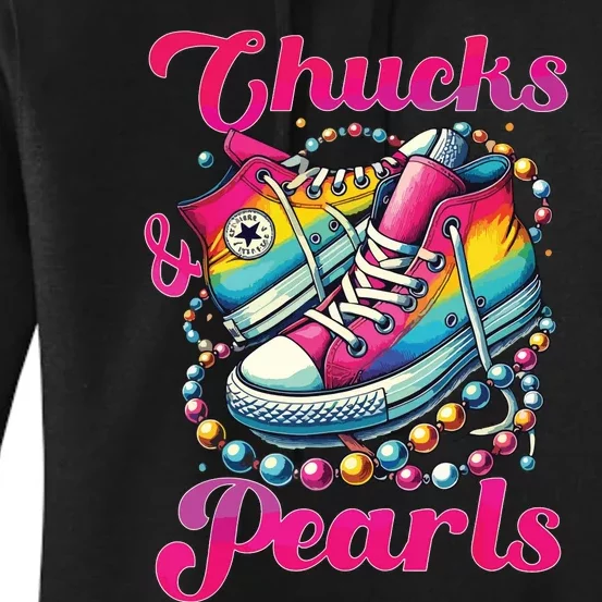 Kamala 2024 Chucks And Pearls Women's Pullover Hoodie