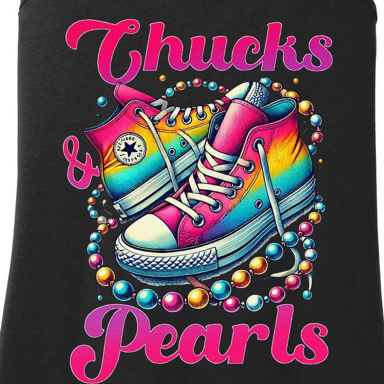 Kamala 2024 Chucks And Pearls Gift Ladies Essential Tank