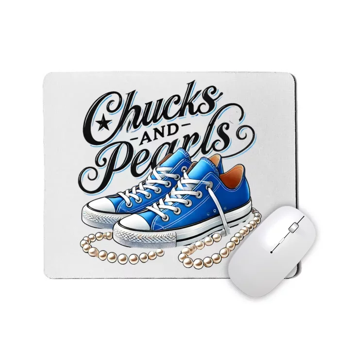 Kamala 2024 Chucks And Pearls Mousepad