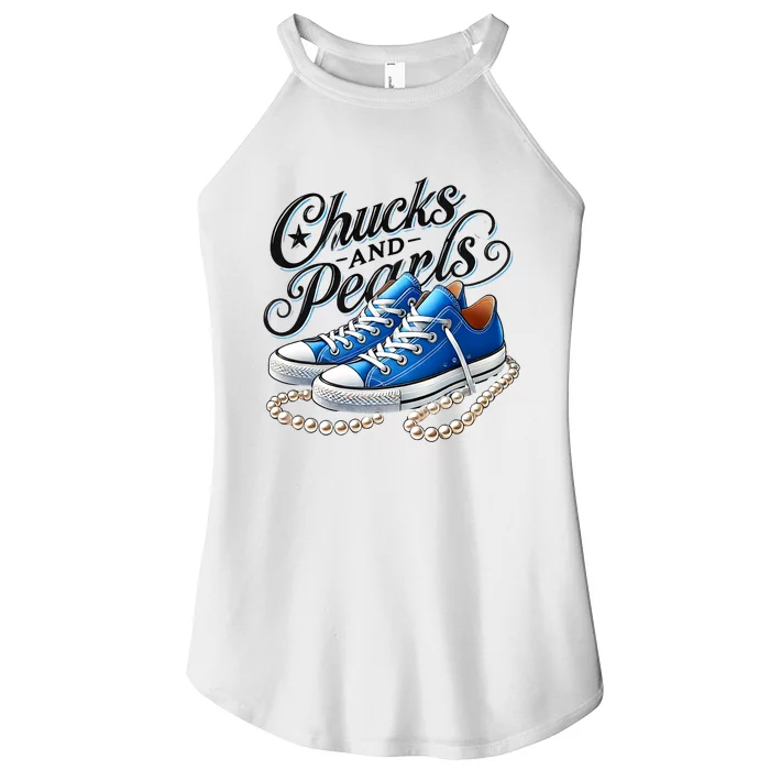 Kamala 2024 Chucks And Pearls Women’s Perfect Tri Rocker Tank