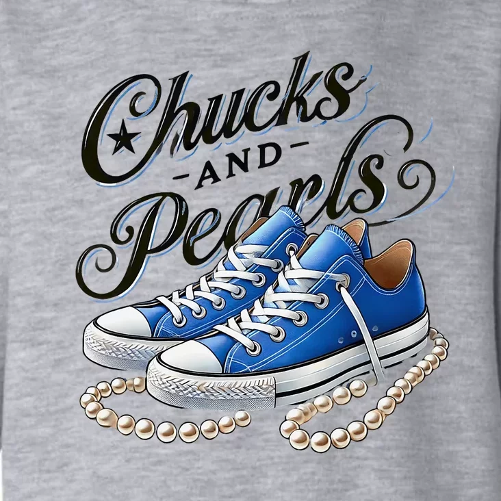 Kamala 2024 Chucks And Pearls Toddler Hoodie