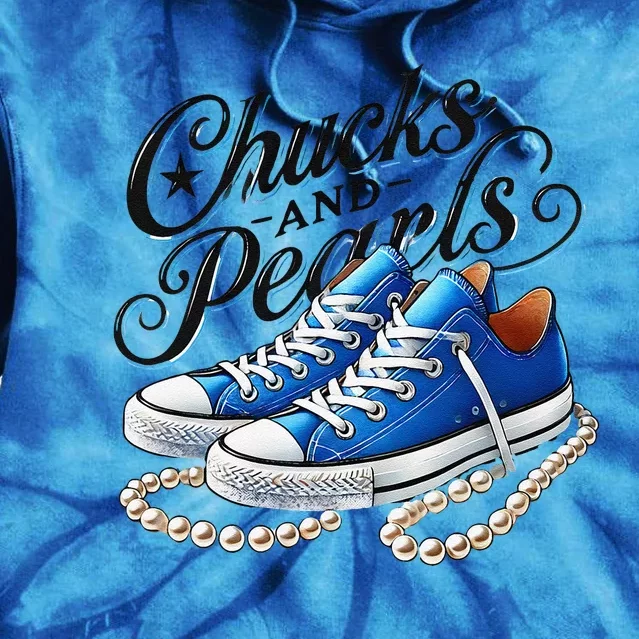 Kamala 2024 Chucks And Pearls Gift Tie Dye Hoodie