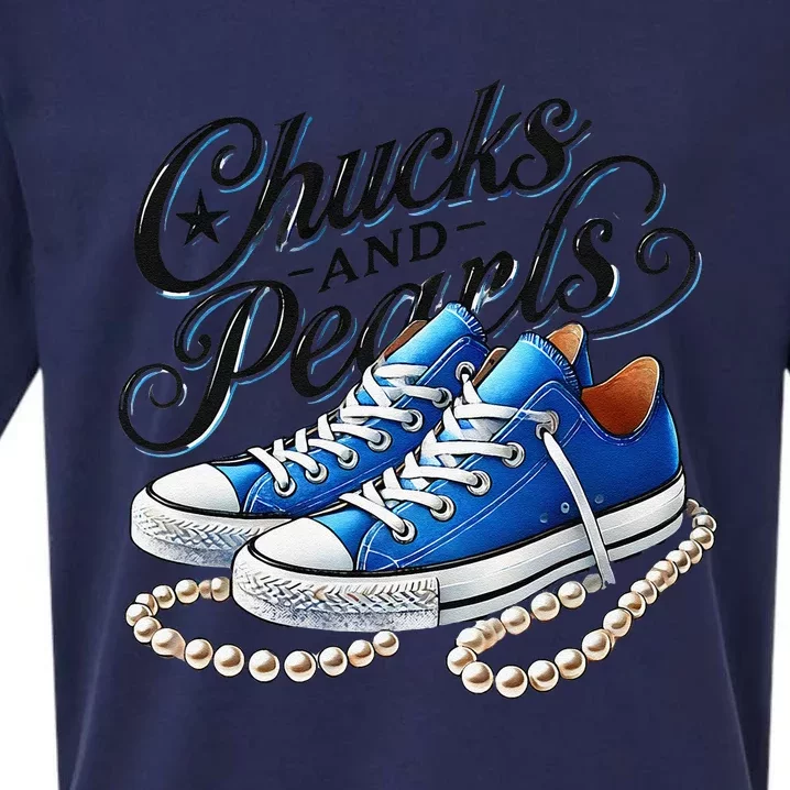 Kamala 2024 Chucks And Pearls Gift Sueded Cloud Jersey T-Shirt