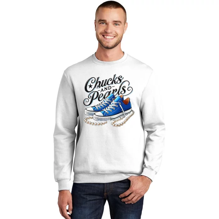 Kamala 2024 Chucks And Pearls Gift Sweatshirt