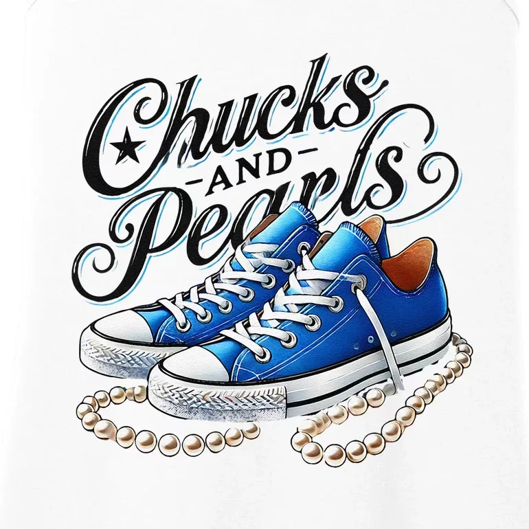 Kamala 2024 Chucks And Pearls Gift Ladies Essential Tank