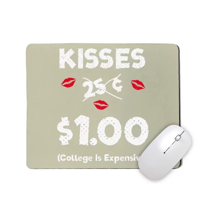 Kisses 25 Cents $1 College Is Expensive Mousepad