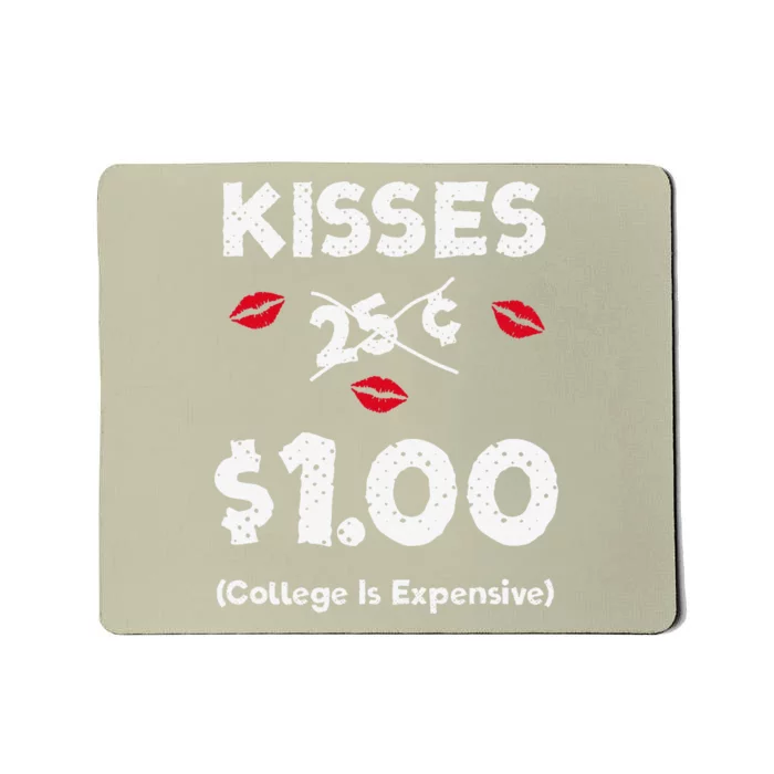 Kisses 25 Cents $1 College Is Expensive Mousepad