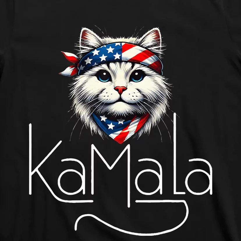 Kamalaharris 2024 Cat Lettering Positive Minimalist T-Shirt