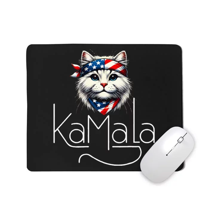 Kamalaharris 2024 Cat Lettering Positive Minimalist Mousepad