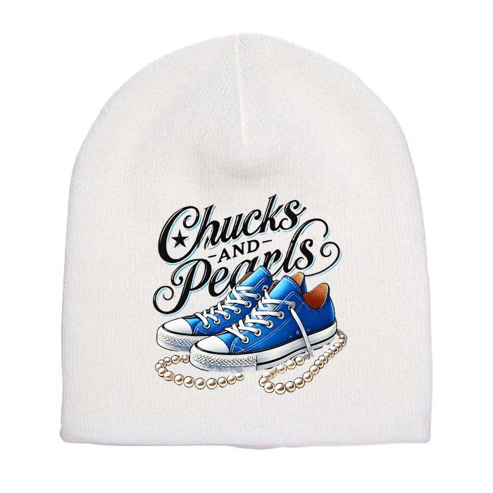 Kamala 2024 Chucks And Pearls Short Acrylic Beanie