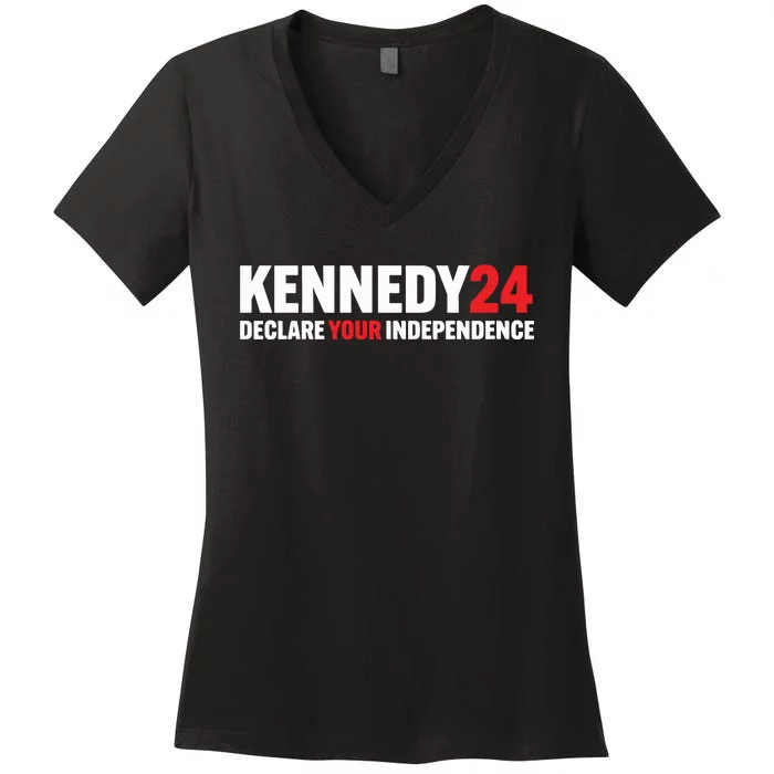 Kennedy 24 Declare Your Independence Women's V-Neck T-Shirt