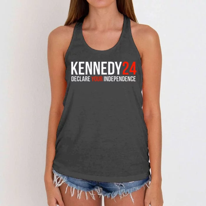 Kennedy 24 Declare Your Independence Women's Knotted Racerback Tank