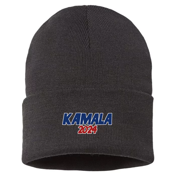 Kamala 2024 Design Vote Kamala Harris 2024 Election Democrat Sustainable Knit Beanie