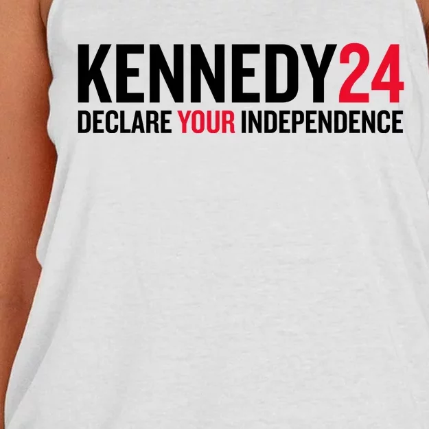 Kennedy 24 Declare Your Independence Women's Knotted Racerback Tank