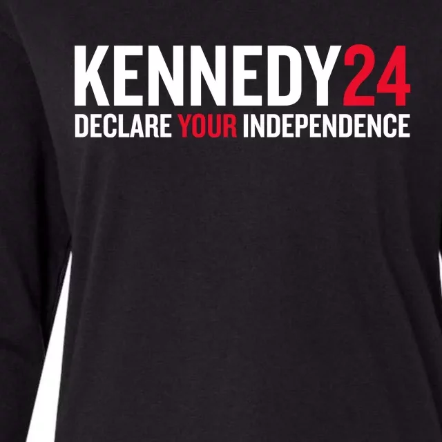 Kennedy 24 Declare Your Independence Womens Cotton Relaxed Long Sleeve T-Shirt