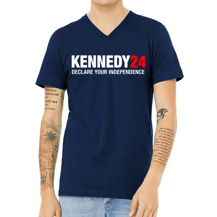 Kennedy 24 Declare Your Independence V-Neck T-Shirt