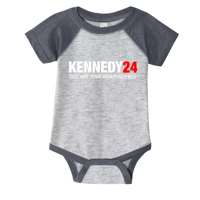 Kennedy 24 Declare Your Independence Rfk Jr Robert F Kennedy Jr For President Infant Baby Jersey Bodysuit