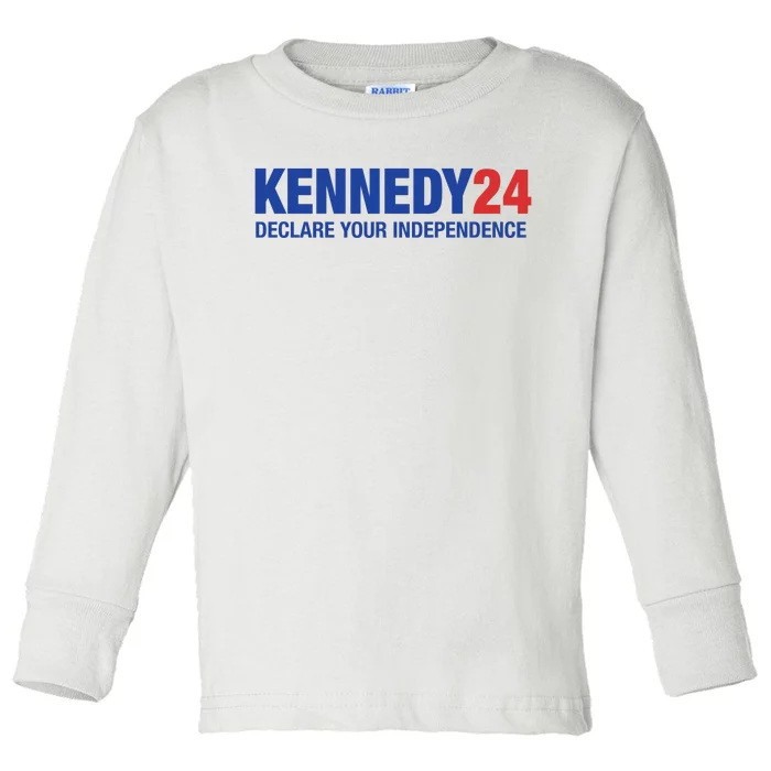 Kennedy 24 Declare Your Independence Rfk Jr Robert F Kennedy Jr For President Toddler Long Sleeve Shirt