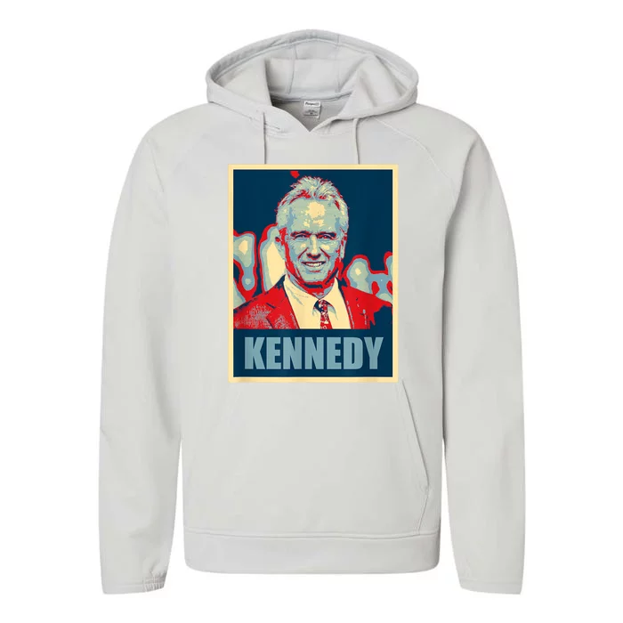 Kennedy 2024 For President Election Poster Performance Fleece Hoodie