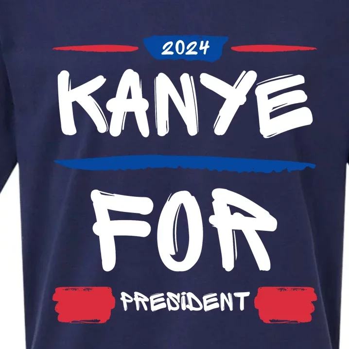 Kanye 2024 For President Sueded Cloud Jersey T-Shirt