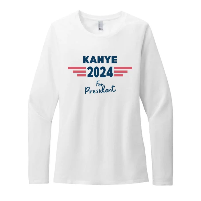 Kanye 2024 For President Womens CVC Long Sleeve Shirt