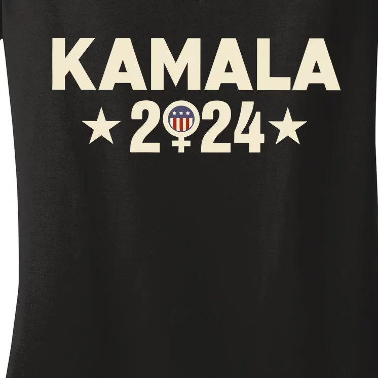 Kamala 2024 For President Women's V-Neck T-Shirt