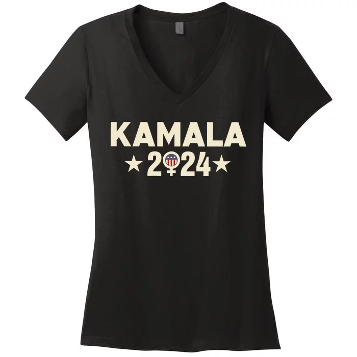 Kamala 2024 For President Women's V-Neck T-Shirt