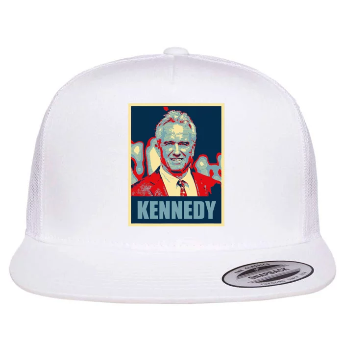 Kennedy 2024 For President Election Poster Flat Bill Trucker Hat