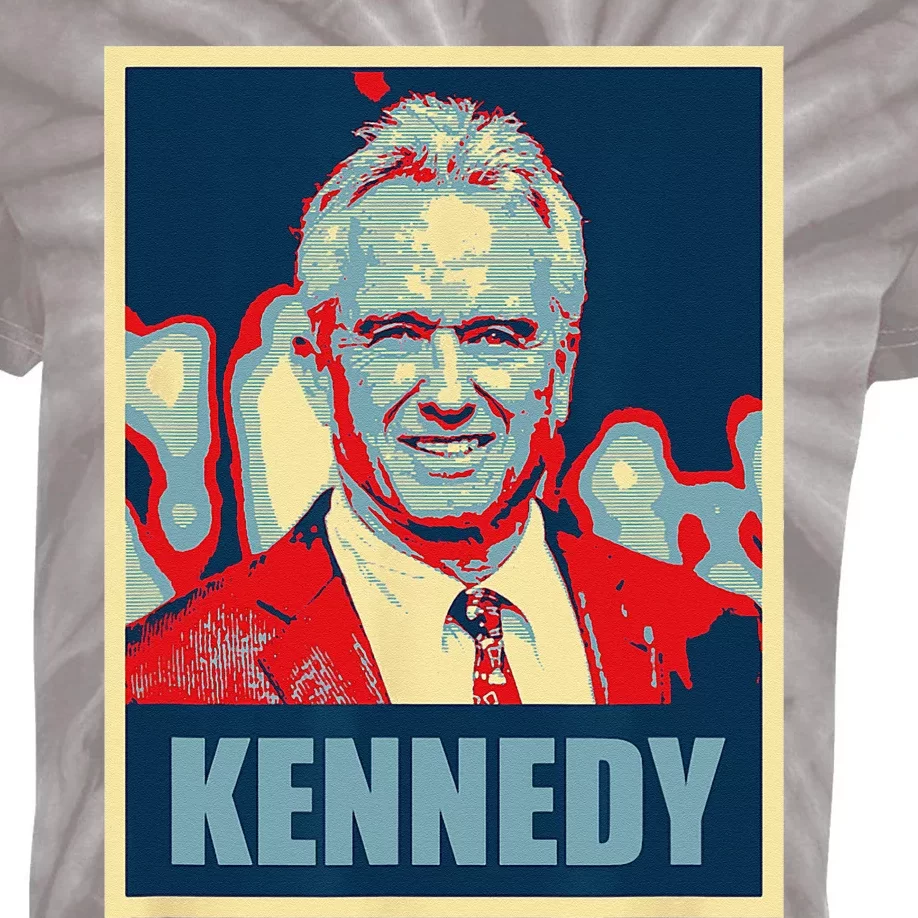 Kennedy 2024 For President Election Poster Kids Tie-Dye T-Shirt