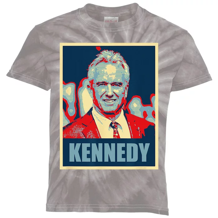 Kennedy 2024 For President Election Poster Kids Tie-Dye T-Shirt