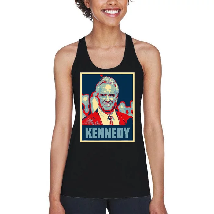 Kennedy 2024 For President Election Poster Women's Racerback Tank