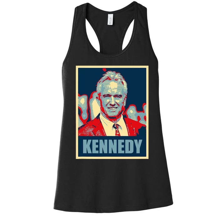 Kennedy 2024 For President Election Poster Women's Racerback Tank