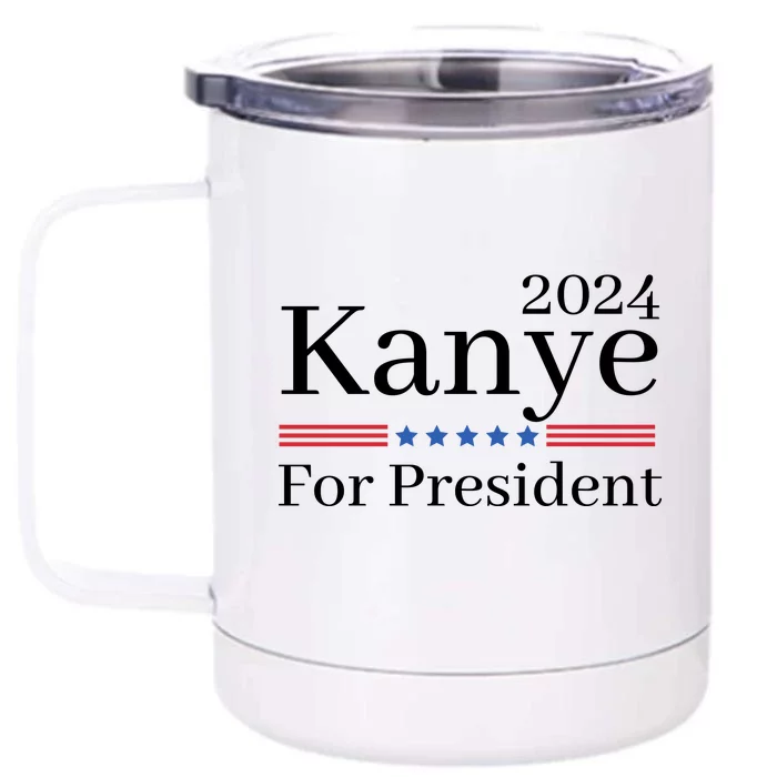 Kanye 2024 For President Front & Back 12oz Stainless Steel Tumbler Cup