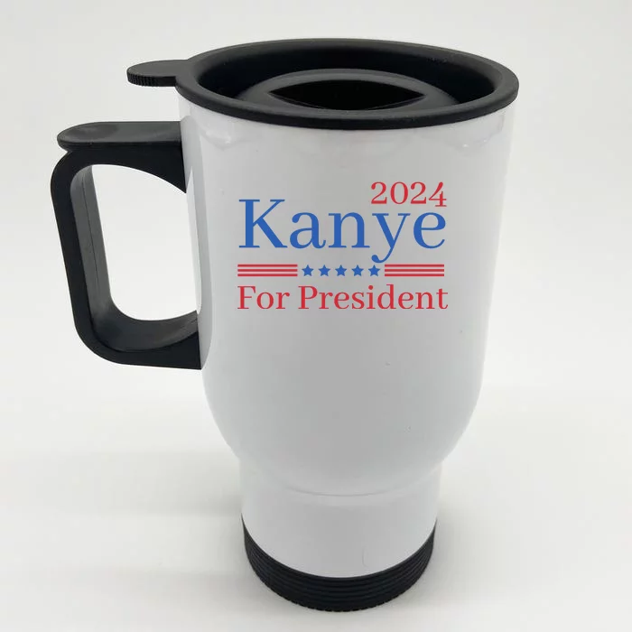 Kanye 2024 For President Front & Back Stainless Steel Travel Mug