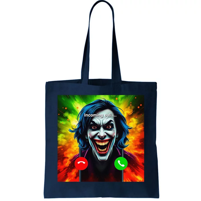 Kamala 2024 Horror Incoming Call From Evil Jonkler Halloween Tote Bag