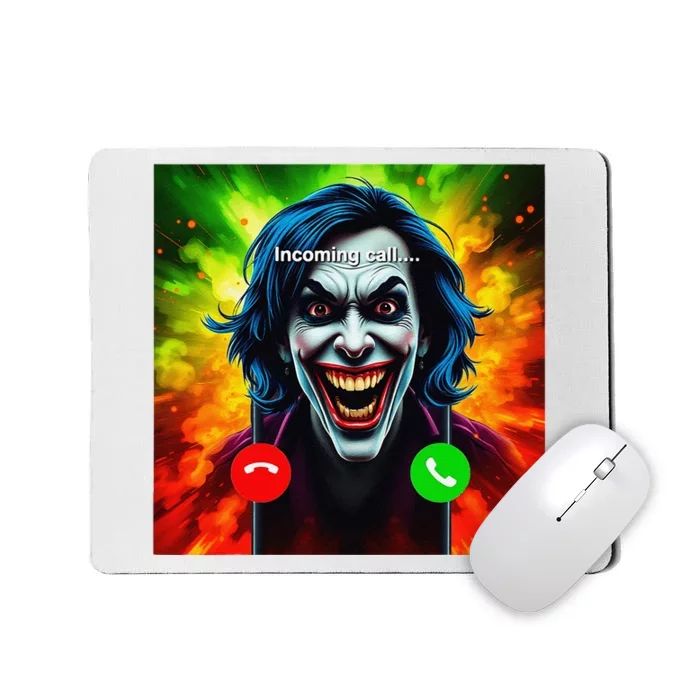 Kamala 2024 Horror Incoming Call From Evil Jonkler Halloween Mousepad