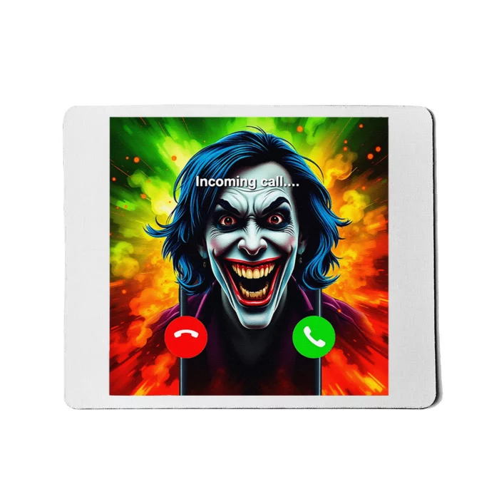 Kamala 2024 Horror Incoming Call From Evil Jonkler Halloween Mousepad