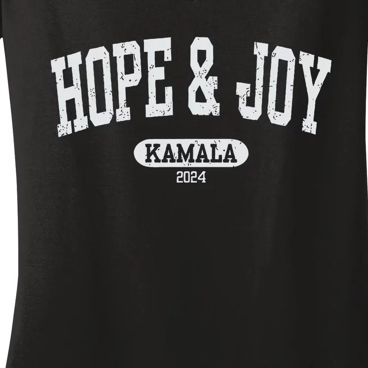 Kamala 2024 Hope & Joy Harris Walz 2024 Election Women's V-Neck T-Shirt